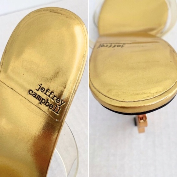 NEW Jeffrey Campbell Deity Sandal Clear Gold 11 - Picture 14 of 16